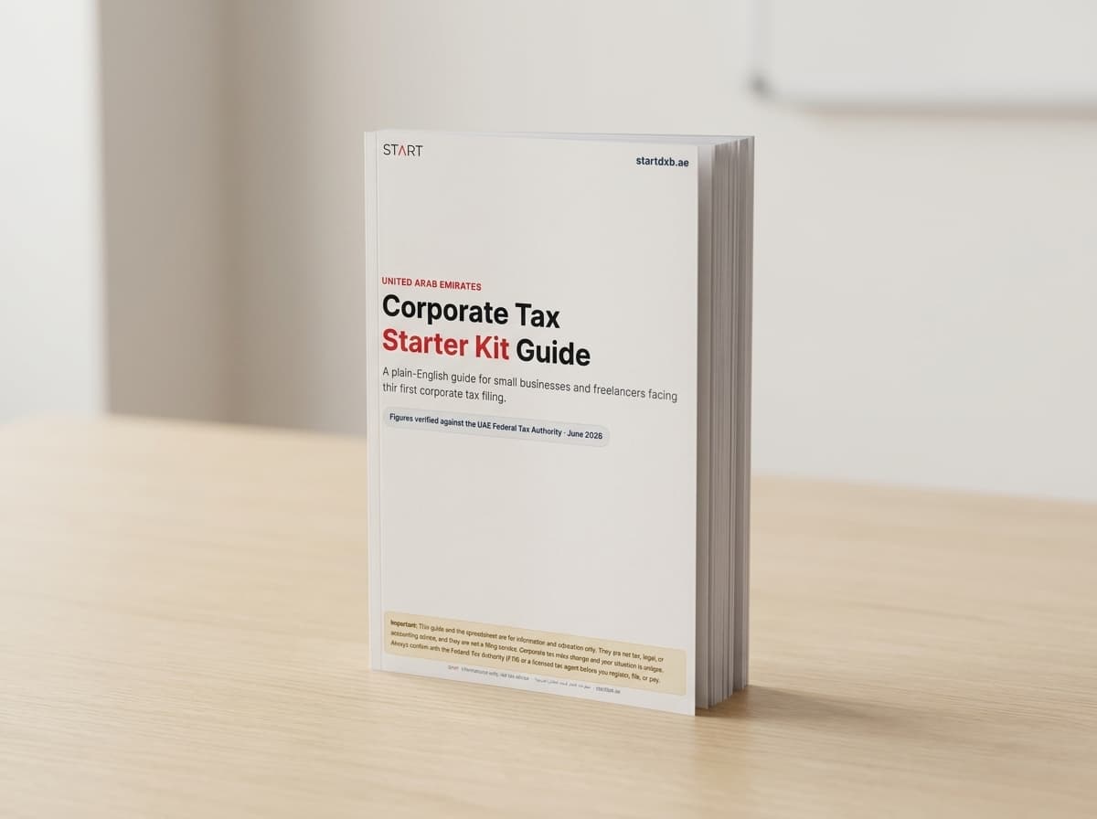 The guide: An 8-page handbook, English and Arabic, on registering and filing