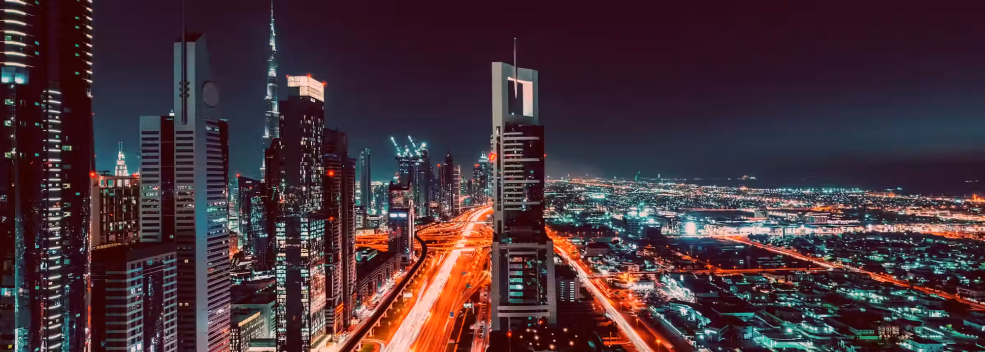 Dubai City Night View