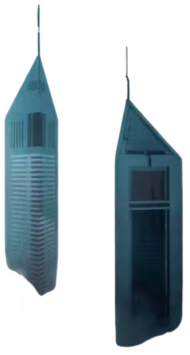 Emirates Towers with transparent background, decorative