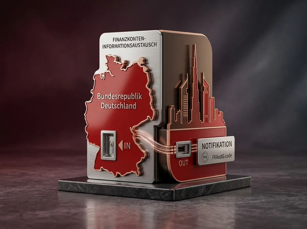 Ein 3D-Metallmodell zeigt eine Deutschlandkarte und eine Stadtsilhouette, verbunden durch leuchtende Linien.